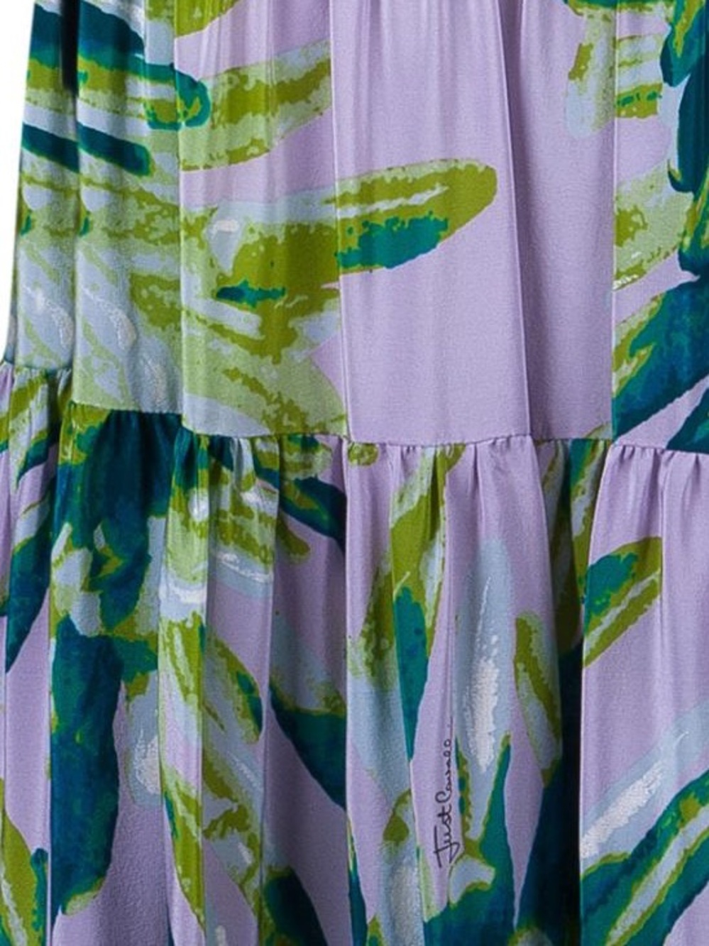 Just Cavalli Tropical Print Silk Maxi Skirt - Picture 9 of 10